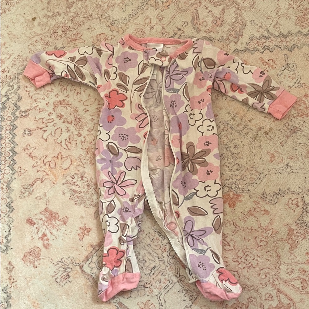 Gerber Floral Pink and Purple Kids Bodysuit